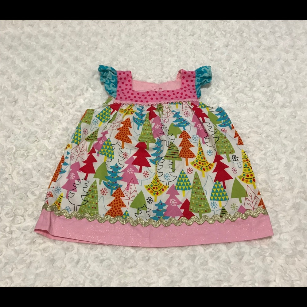 Custom christmas shabby top size 2